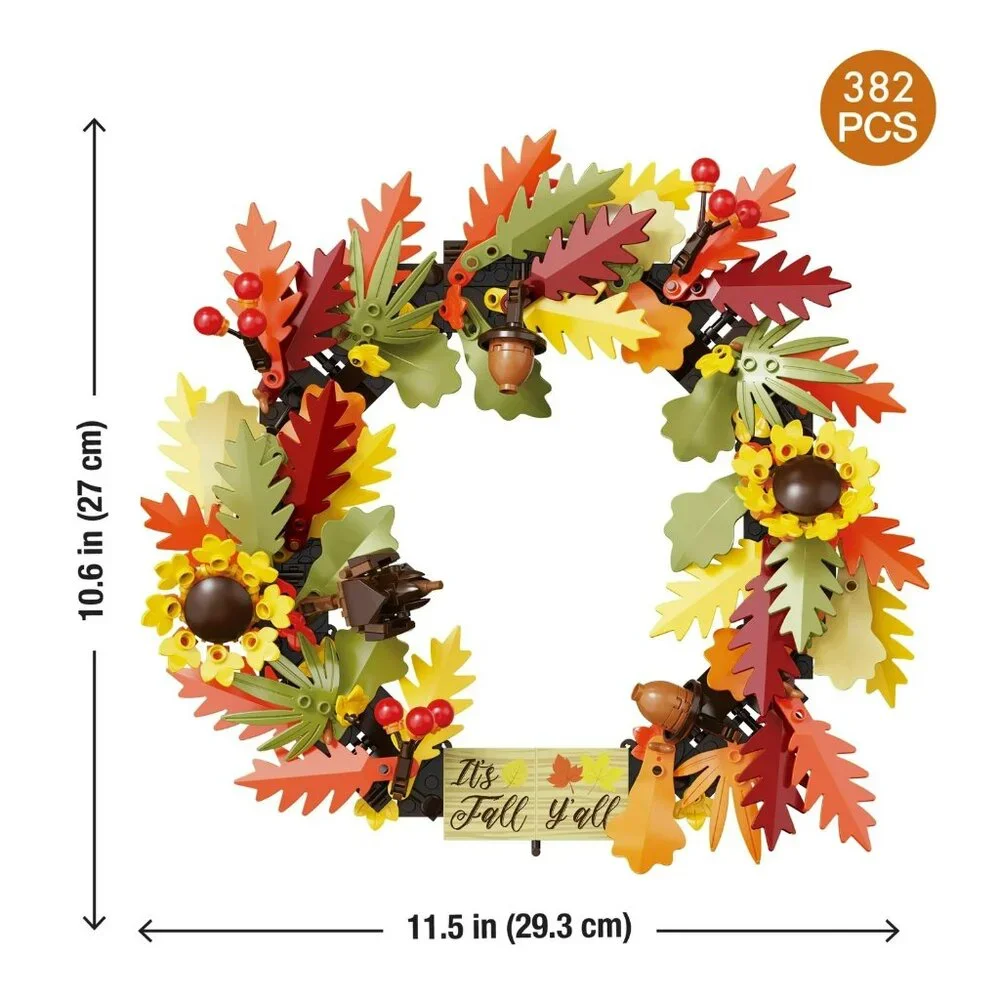 Brickcraft Bricktanicalss Fall Harvest Wreath 382 Piece Building Set